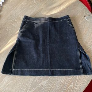 Stella McCartney denim mini skirt w/ side slits , size 4, new
